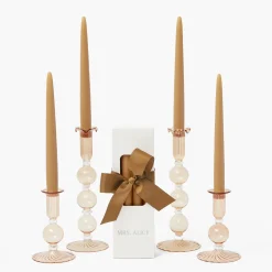 Summer Glassware | Summer Candleware<Mrs. Alice Eden Chestnut Candle Set