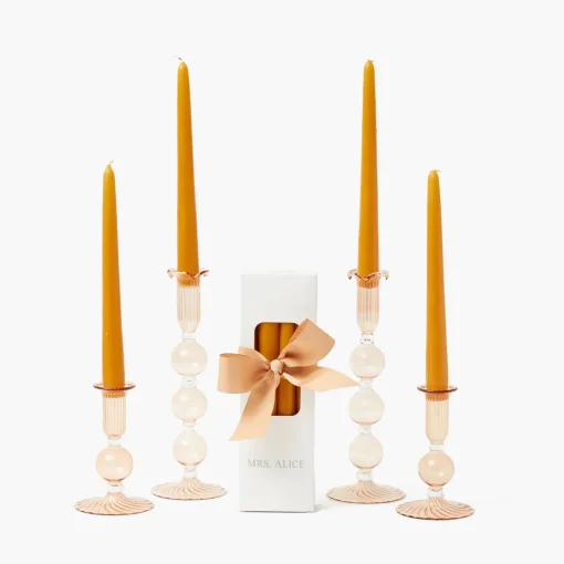 Candles | Candlescapes<Mrs. Alice Eden Chestnut Candle Set (Mustard)