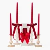 Candles | Candlescapes<Mrs. Alice Eden Chestnut Ribboned Candle Set (Red)