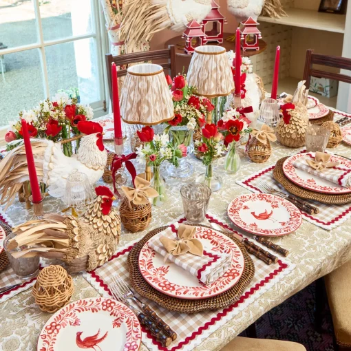 Candles | Candlescapes<Mrs. Alice Eden Chestnut Ribboned Candle Set (Red)