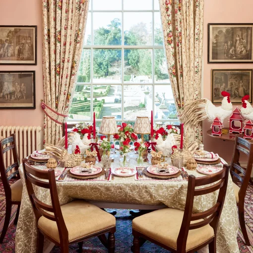 Candles | Candlescapes<Mrs. Alice Eden Chestnut Ribboned Candle Set (Red)