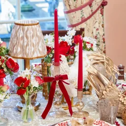 Candles | Candlescapes<Mrs. Alice Eden Chestnut Ribboned Candle Set (Red)