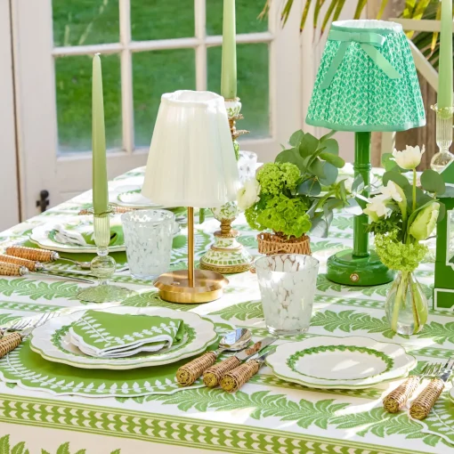 Summer Glassware | Summer Candleware<Mrs. Alice Eden Green Candle Holders (Pair)