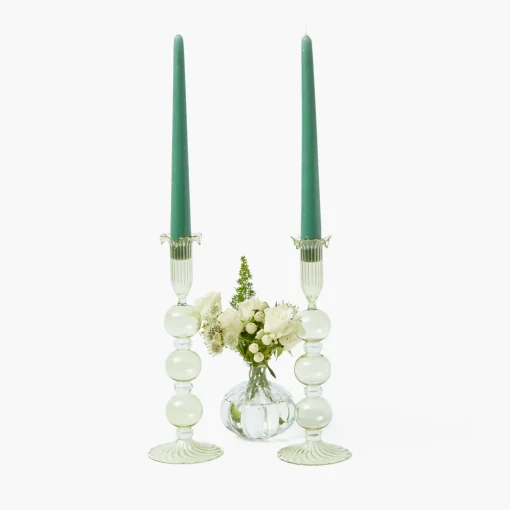 Candles | Candlescapes<Mrs. Alice Eden Green Candle Set (Forest Green)