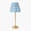 Rechargeable Table Lamps | Summer Lighting<Mrs. Alice Edie Rechargeable Lamp with Blue Ikat Shade (18cm)