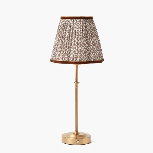 Rechargeable Table Lamps<Mrs. Alice Edie Tall Rechargeable Lamp with Chocolate Lotus Shade (18cm)