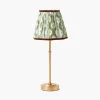 Rechargeable Table Lamps<Mrs. Alice Edie Tall Rechargeable Lamp with Olive & Chocolate Ikat Shade (18cm)