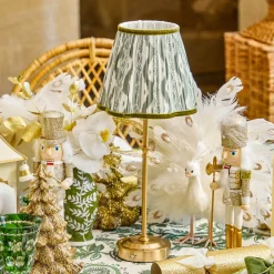 Rechargeable Table Lamps<Mrs. Alice Edie Tall Rechargeable Lamp with Olive Green Ikat Shade (18cm)
