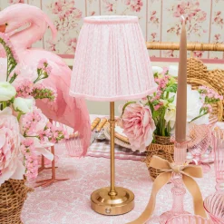 Rechargeable Table Lamps<Mrs. Alice Edie Tall Rechargeable Lamp with Pink Lotus Shade (18cm)