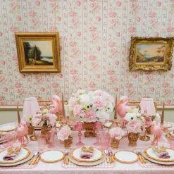 Rechargeable Table Lamps<Mrs. Alice Edie Tall Rechargeable Lamp with Pink Lotus Shade (18cm)