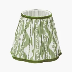 Rechargeable Table Lamps<Mrs. Alice Edie Tall Rechargeable Lamp with Olive Green Ikat Shade (18cm)