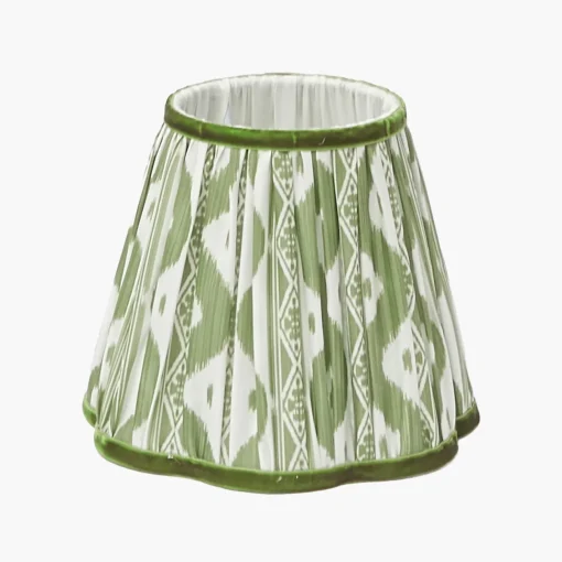 Rechargeable Table Lamps<Mrs. Alice Edie Tall Rechargeable Lamp with Olive Green Ikat Shade (18cm)