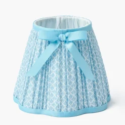 Rechargeable Table Lamps | For Her<Mrs. Alice Edie Tall Rechargeable Lamp with Soft Blue Lotus Bow Shade (18cm)