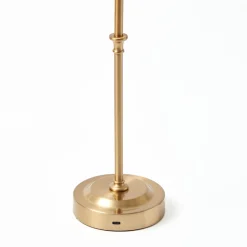 Rechargeable Table Lamps<Mrs. Alice Edie Tall Rechargeable Lamp with Soft Blue & Coral Lotus Shade (18cm)