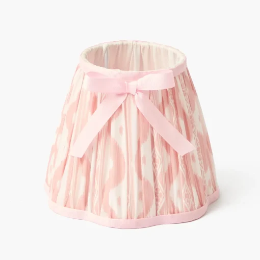 Rechargeable Table Lamps | For Her<Mrs. Alice Edie Tall Rechargeable Lamp with Pink Ikat Bow Shade (18cm)