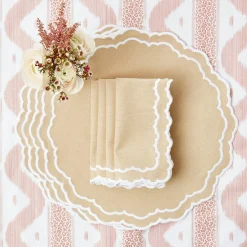 Napkins | Mrs. Alice Monogram<Mrs. Alice Edith Sand Napkins (Set of 4)