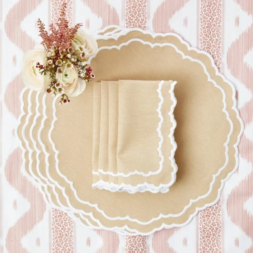 Napkins | Mrs. Alice Monogram<Mrs. Alice Edith Sand Napkins (Set of 4)