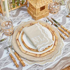 Table Linen Sets | Mrs. Alice Monogram<Mrs. Alice Edith Sand Placemats & Napkins (Set of 4)