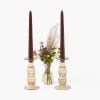 Candle Holders<Mrs. Alice Elise Medium Amber Candle Holder (Pair)