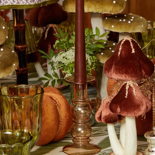Candle Holders<Mrs. Alice Elise Medium Amber Candle Holder (Pair)