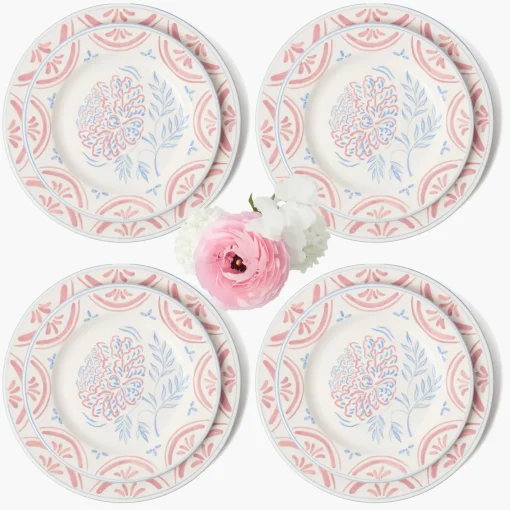 Summer Crockery | Crockery Sets<Mrs. Alice Eliza Floral Dinner & Starter Plates (Set of 8)