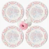 Summer Crockery | Dinner Plates<Mrs. Alice Eliza Floral Dinner Plates (Set of 4)