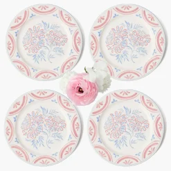 Summer Crockery | Dinner Plates<Mrs. Alice Eliza Floral Dinner Plates (Set of 4)