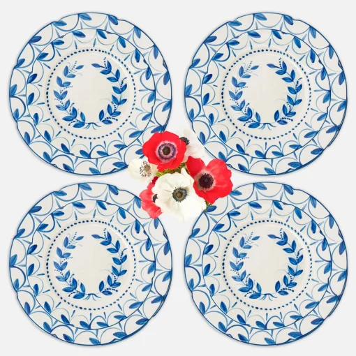 Crockery Sets<Mrs. Alice Elizabeth Blue Garland Dinner & Starter Plates (Set of 8)