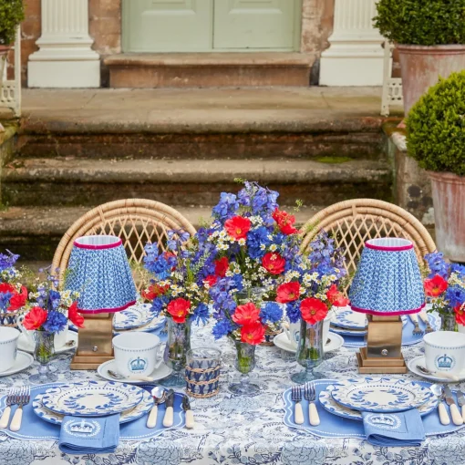Dinner Plates | Crockery Sets<Mrs. Alice Elizabeth Blue Garland Dinner Plates (Set of 4)