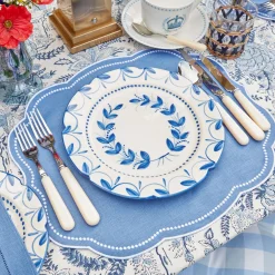 Dinner Plates | Crockery Sets<Mrs. Alice Elizabeth Blue Garland Dinner Plates (Set of 4)