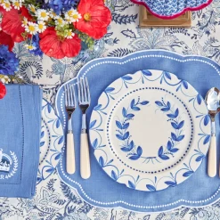 Dinner Plates | Crockery Sets<Mrs. Alice Elizabeth Blue Garland Dinner Plates (Set of 4)