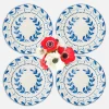 Starter Plates | Crockery Sets<Mrs. Alice Elizabeth Blue Garland Starter Plates (Set of 4)