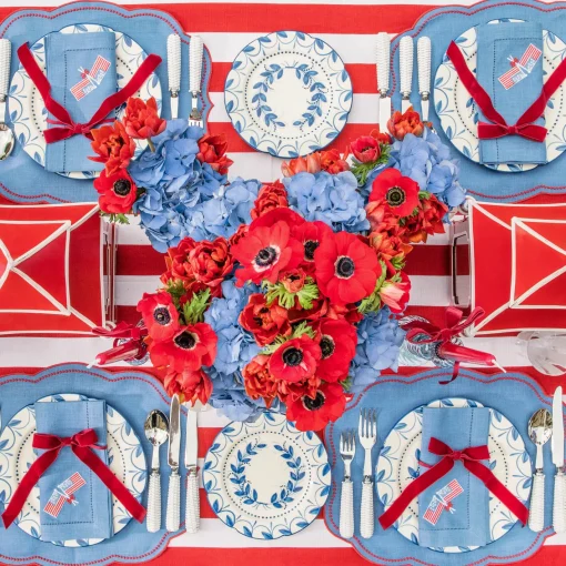 Starter Plates | Crockery Sets<Mrs. Alice Elizabeth Blue Garland Starter Plates (Set of 4)
