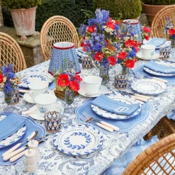 Starter Plates | Crockery Sets<Mrs. Alice Elizabeth Blue Garland Starter Plates (Set of 4)