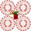 Dinner Plates | Crockery Sets<Mrs. Alice Elizabeth Red Garland Dinner Plates (Set of 4)