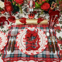 Crockery Sets<Mrs. Alice Elizabeth Red Garland Dinner & Starter Plates (Set of 8)