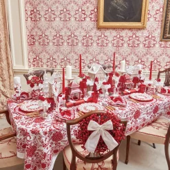 Dinner Plates | Crockery Sets<Mrs. Alice Elizabeth Red Garland Dinner Plates (Set of 4)