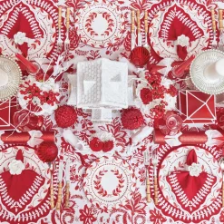 Crockery Sets<Mrs. Alice Elizabeth Red Garland Dinner & Starter Plates (Set of 8)