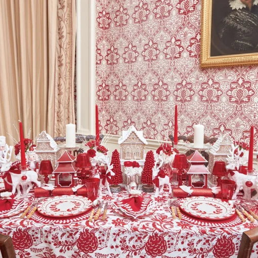 Crockery Sets<Mrs. Alice Elizabeth Red Garland Dinner & Starter Plates (Set of 8)