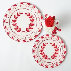 Crockery Sets<Mrs. Alice Elizabeth Red Garland Dinner & Starter Plates (Set of 8)