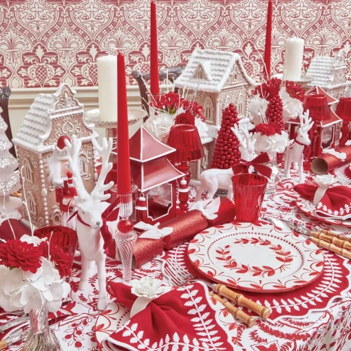 Crockery Sets<Mrs. Alice Elizabeth Red Garland Dinner & Starter Plates (Set of 8)