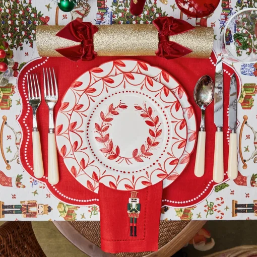 Crockery Sets<Mrs. Alice Elizabeth Red Garland Dinner & Starter Plates (Set of 8)