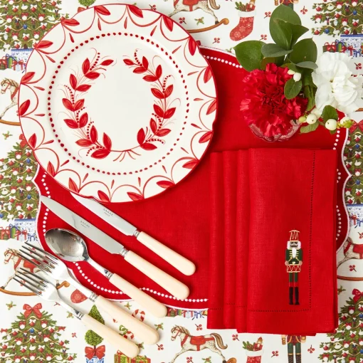 Crockery Sets<Mrs. Alice Elizabeth Red Garland Dinner & Starter Plates (Set of 8)