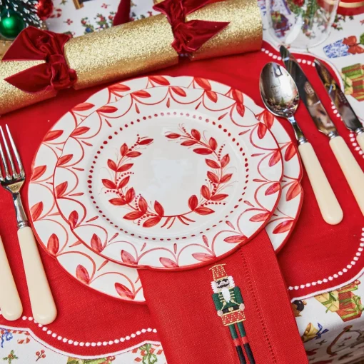 Crockery Sets<Mrs. Alice Elizabeth Red Garland Dinner & Starter Plates (Set of 8)