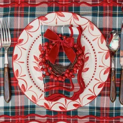 Starter Plates | Crockery Sets<Mrs. Alice Elizabeth Red Garland Starter Plates (Set of 4)