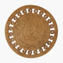 Summer Table Linen | Placemats<Mrs. Alice Elodie Round Rattan Placemats (Set of 4)