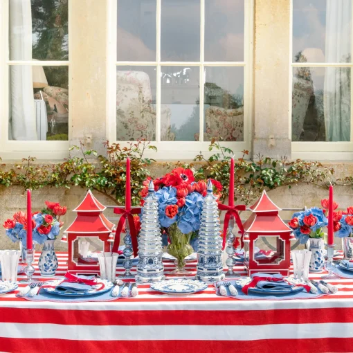 Placemats<Mrs. Alice Eloise Blue & Red Placemats (Set of 4)