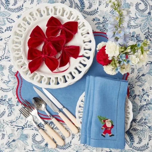Placemats<Mrs. Alice Eloise Blue & Red Placemats (Set of 4)