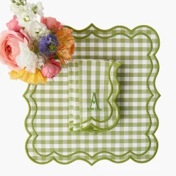Summer Table Linen | Napkins<Mrs. Alice Eloise Green Gingham Napkins (Set of 4)