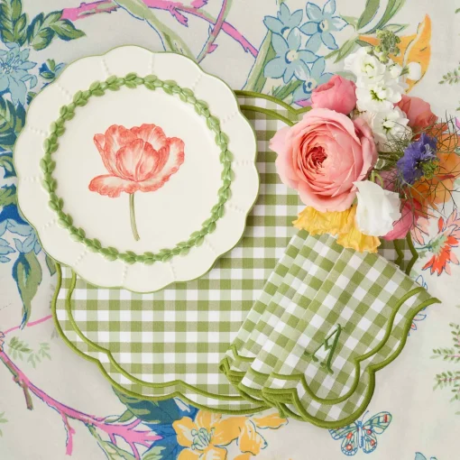 Summer Table Linen | Table Linen Sets<Mrs. Alice Eloise Green Gingham Placemats & Napkins (Set of 4)